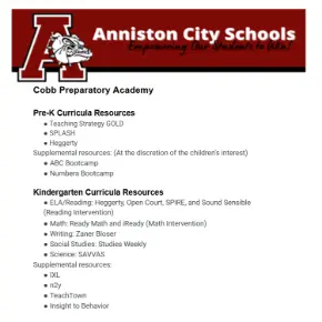 Cobb Prep Curriculum Resources