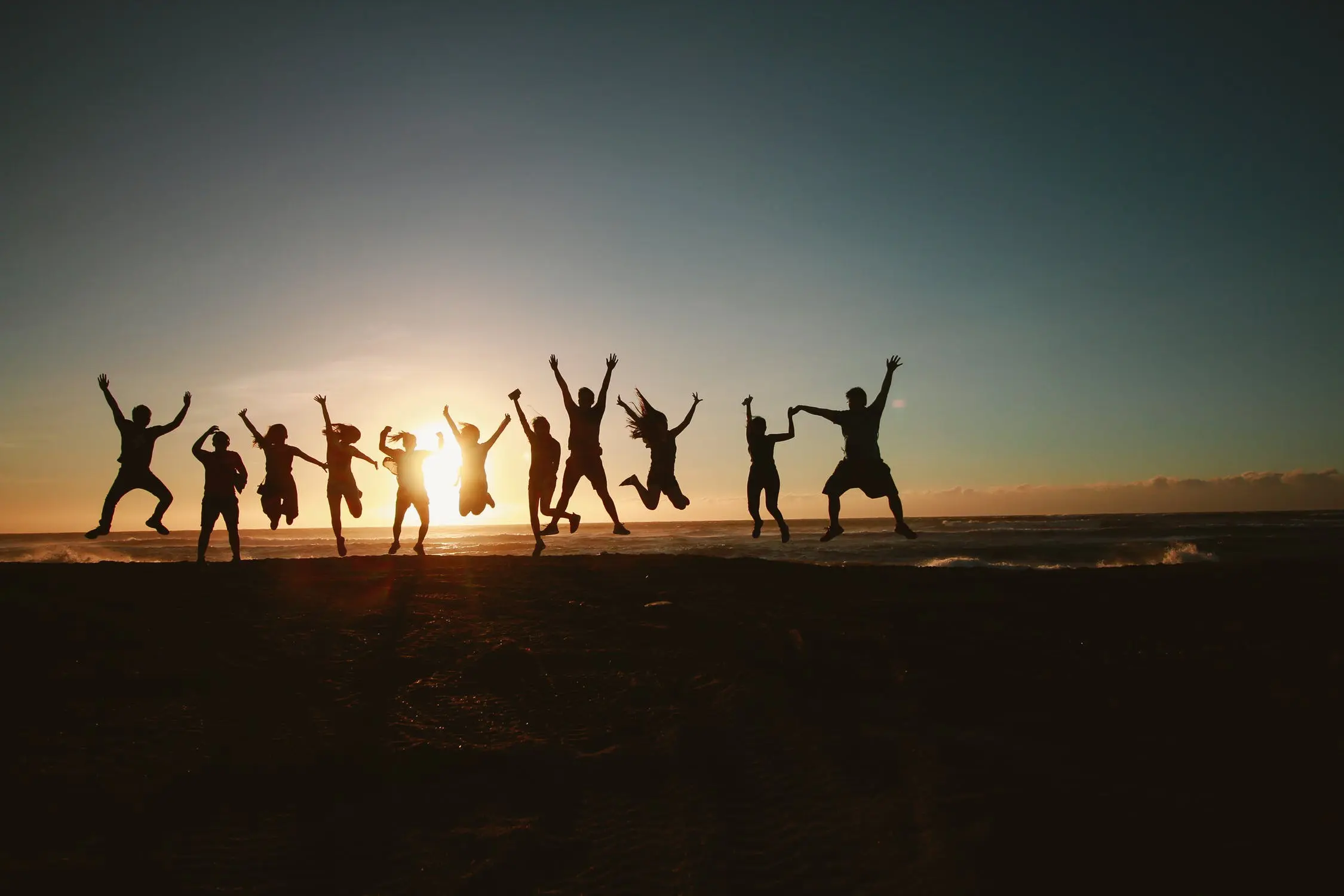 Students Jumping