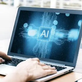 The words Artificial Intelligence (AI) 