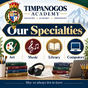 Our Specialties: Art, Music, Library, Computers