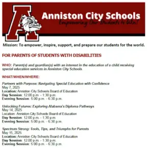 2025 Special Education Parent Workshops