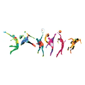colorful athletes