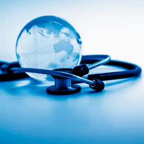 globe and stethoscope