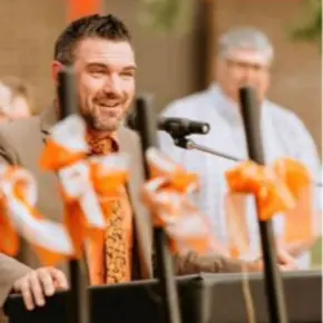 Superintendent giving a speech