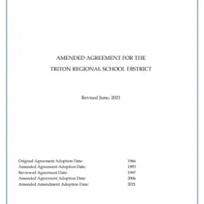 Amended Agreement for the Triton Regional School District