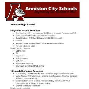 AHS Curriculum Resources