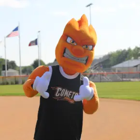Charles City Comets mascot Charlie the Comet