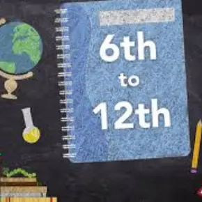 school notebook with 6th to 12th on it 