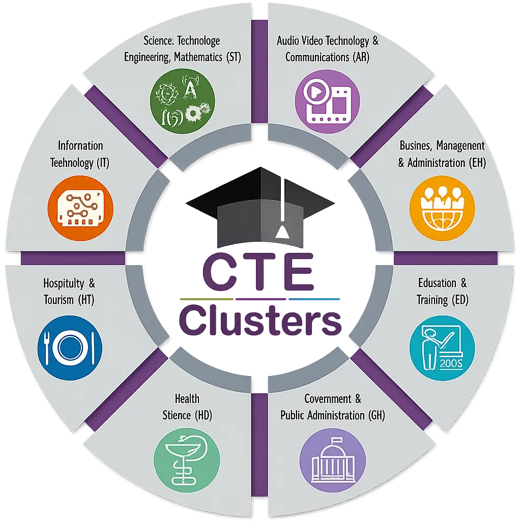 Figure depicting CTE Clusters