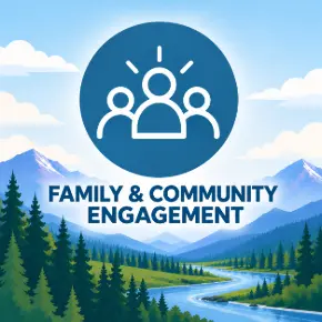 graphic of pillar 3 family & community engagement