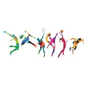 colorful athletes