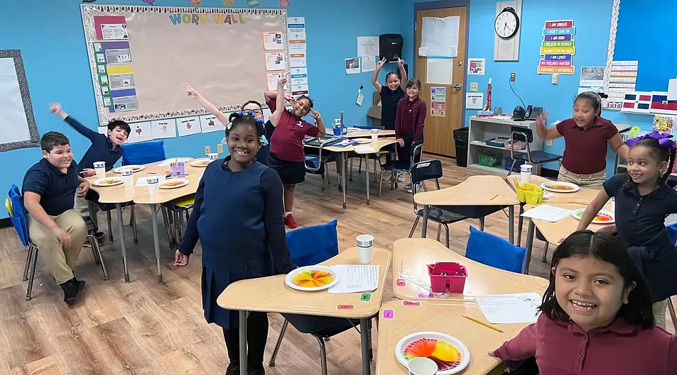 Students in an ELL classroom