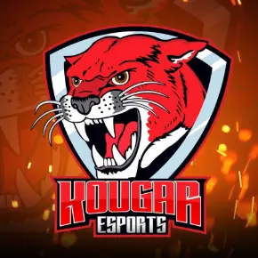 Kougar Esports logo with sparks and flames