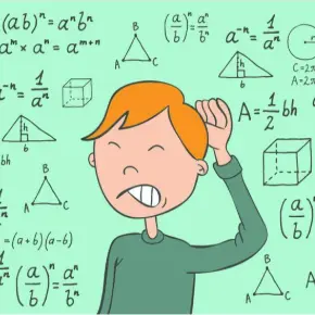 illustration of student thinking math