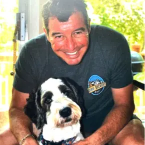 man with dog