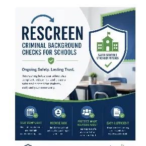Rescreen criminal background check graphic