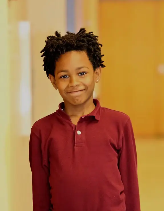 Student wearing a uniform option