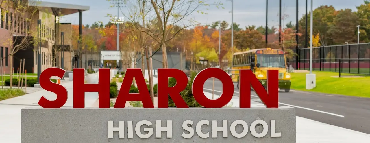 Sharon High School front sign