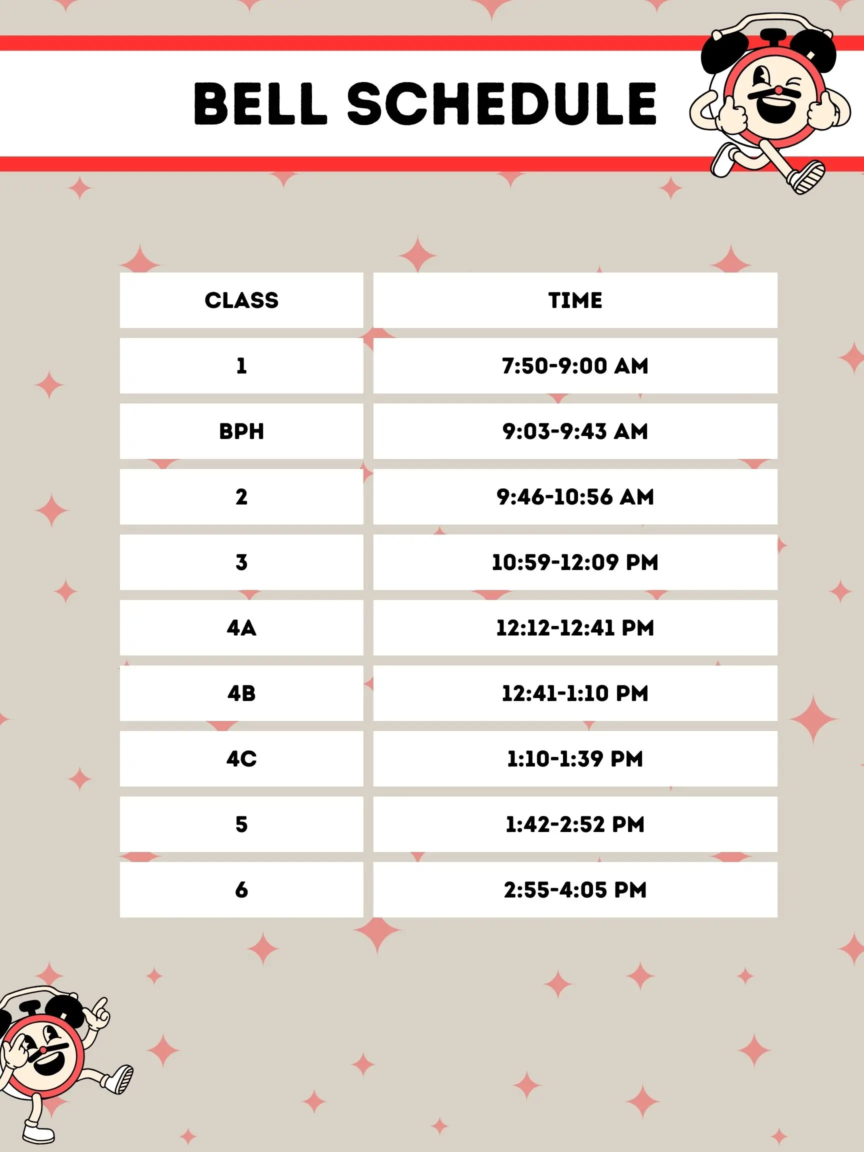26-27 Bell Schedule