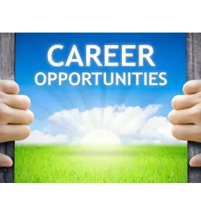 Image of hands opening a door for career opportunities