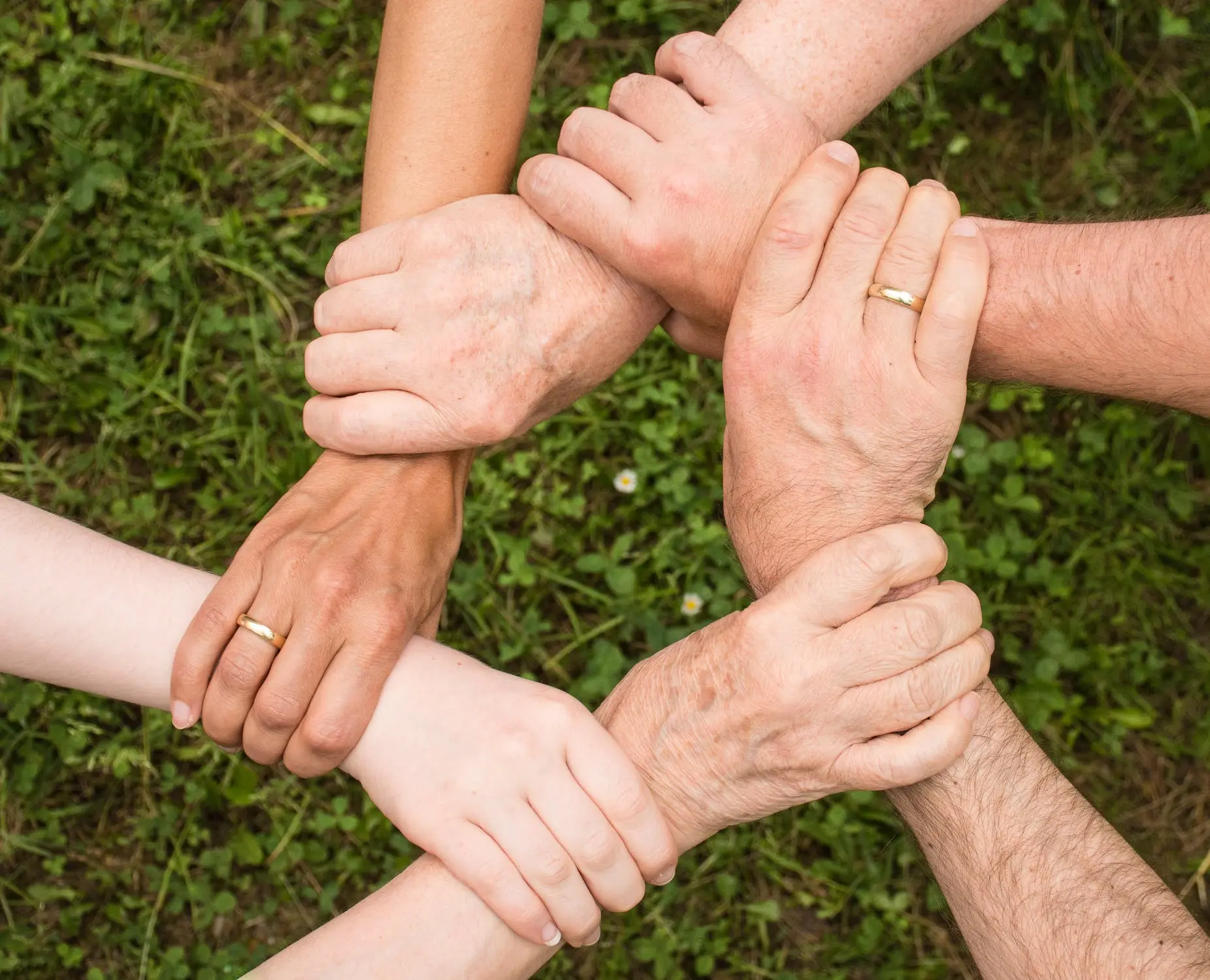 Safety Committee all holding hands in comradery