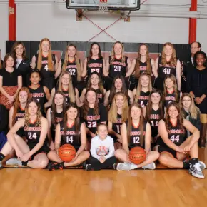 Girls basketball team photo
