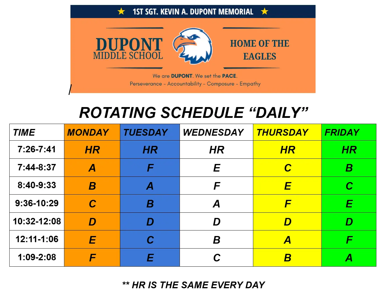 Rotating Daily Schedule