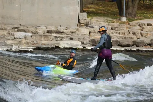 Playing on the white water