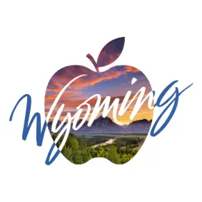 Wyoming Professional Teaching Standards Board logo of an apple