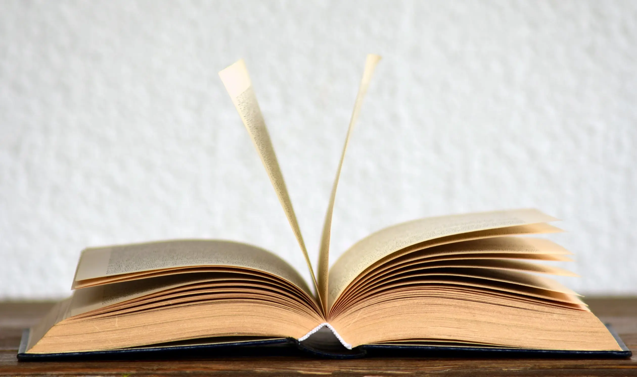 Books on a table