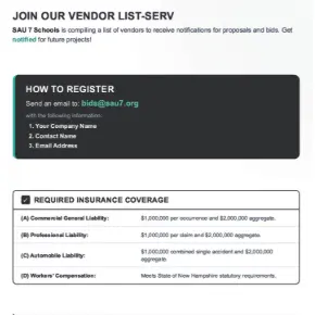Vendor List Flyer