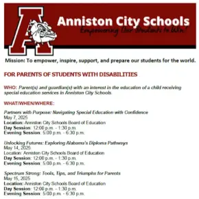 2025 Special Education Parent Workshops
