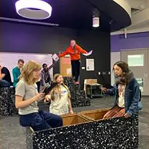 Drama students workshopping