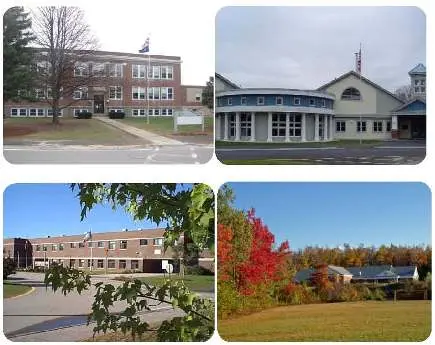 A collage of all four SAU #34 buildings