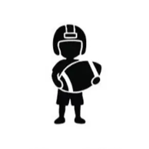 Junior High Football Silhouette