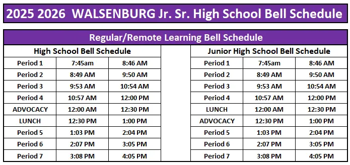 Bell Schedule