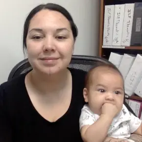 Inupiaq woman and baby