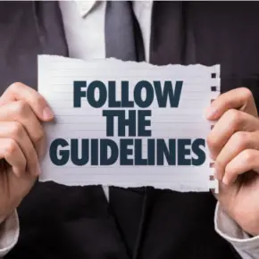 follow the guidelines sign
