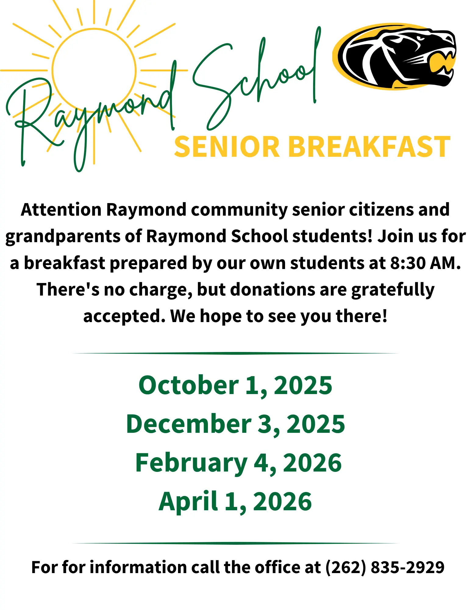 Senior Breakfast Flyer