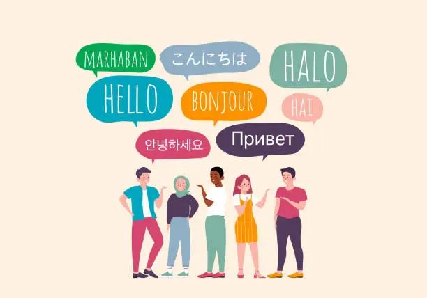 Multilingual students stock photo 